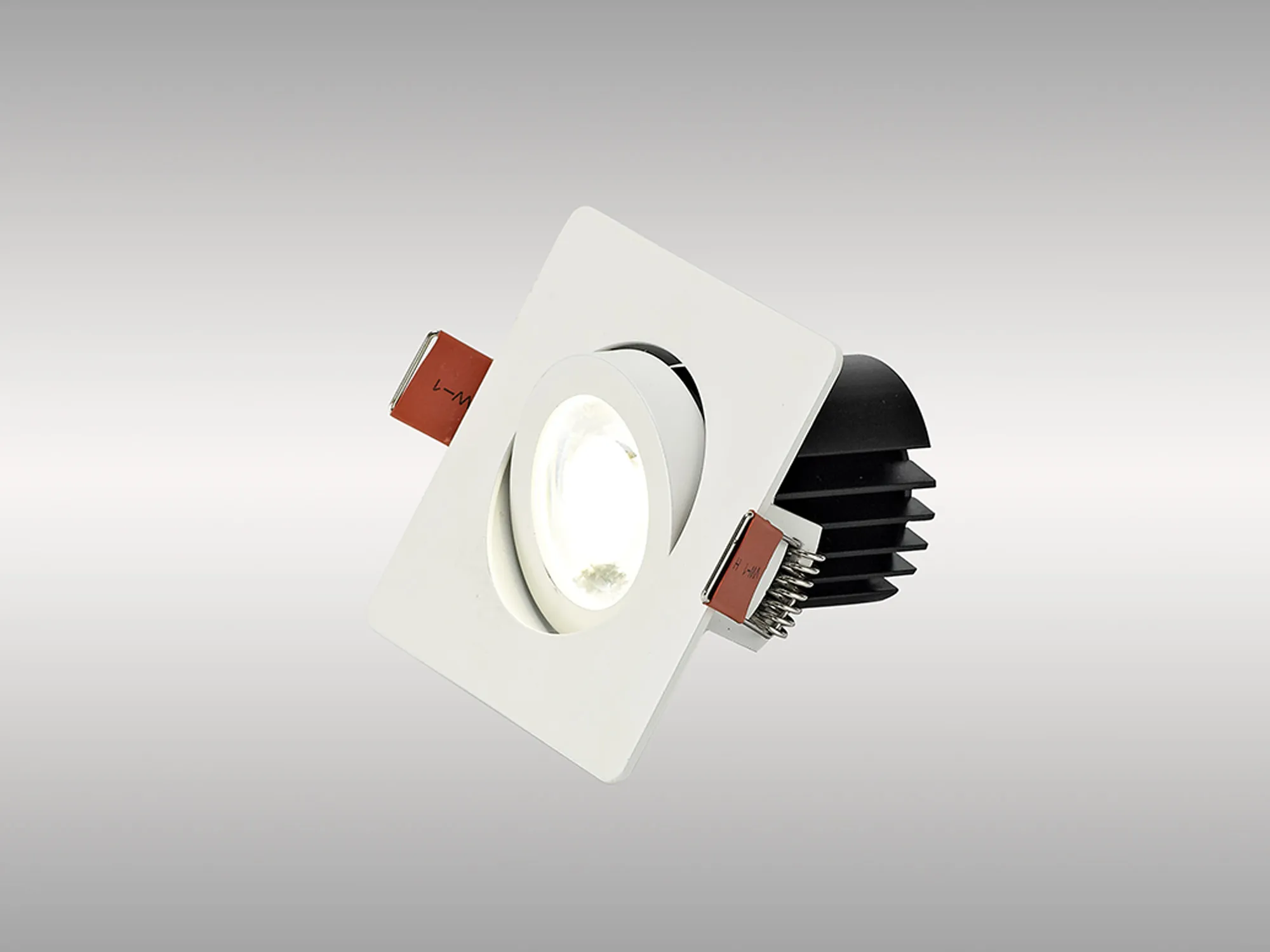 DM202291  Bare S 9 Tridonic Powered 9W 3000K 840lm 36° CRI>90 LED Engine White Adjustable Square Recessed Spotlight, IP20